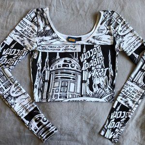 Star Wars scoop neck crop top, small